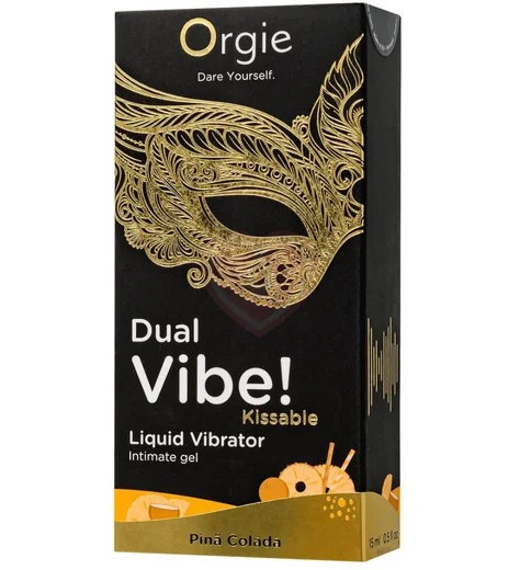 Гель для орального секса с эффектом вибрации Orgie Dual Vibe Пина колада 15 мл фото 4