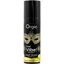 Гель для орального секса с эффектом вибрации Orgie Dual Vibe Джин-тоник 15 мл