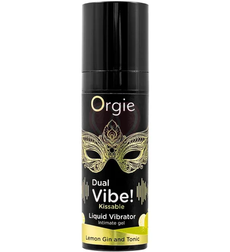 Гель для орального секса с эффектом вибрации Orgie Dual Vibe Джин-тоник 15 мл фото 1