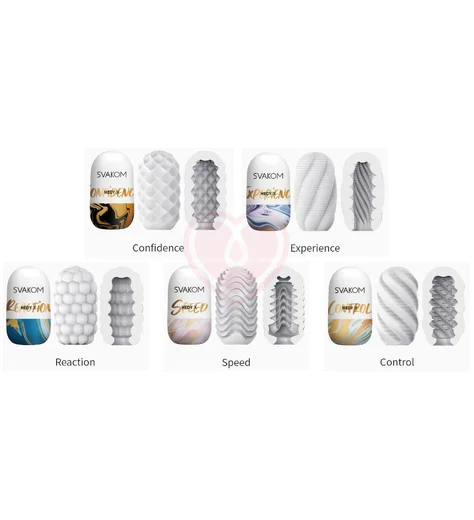 Набор из 5 мастурбаторов Svakom Hedy X с разным рельефом фото 5