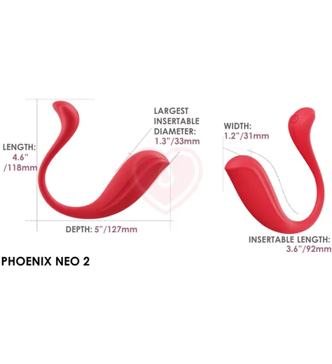 Виброяйцо с приложением Svakom Phoenix Neo 2 красное фото 3