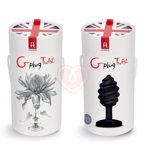 Рельефная анальная пробка с вибрацией Gvibe Gplug Twist чёрная фото 2