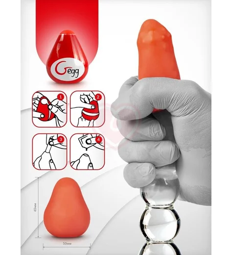 Компактный мастурбатор с рельефом Gvibe Gegg красный фото 3