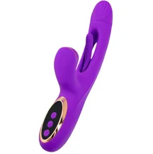 Вибратор-кролик с вакуумной стимуляцией клитора и язычком для зоны G Jos Pitti фиолетовый