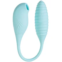 Вакуумно-волновой стимулятор и яйцо-пульсатор Jos Roow голубой