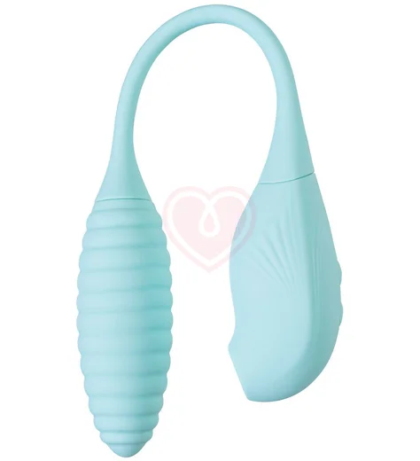 Вакуумно-волновой стимулятор и яйцо-пульсатор Jos Roow голубой фото 5