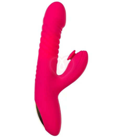 Вибратор-кролик с функцией поступательных движений и пульсацией Jos Seri розовый фото 1