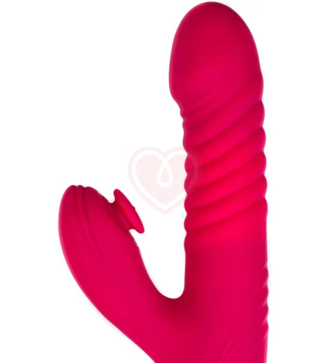 Вибратор-кролик с функцией поступательных движений и пульсацией Jos Seri розовый фото 12