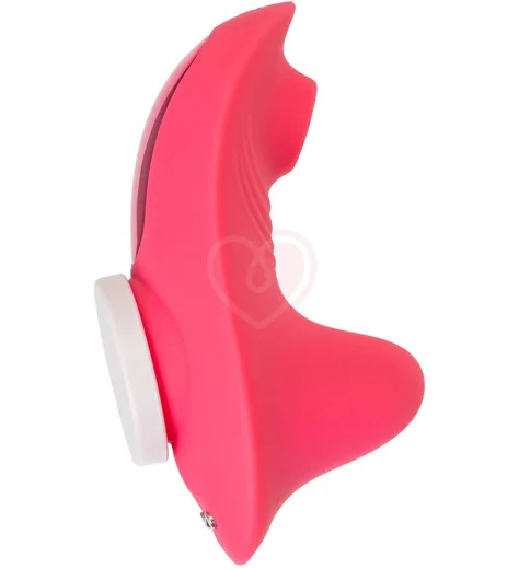 Вакуумно-волновой стимулятор с пультом ДУ Jos Xiari розовый фото 1