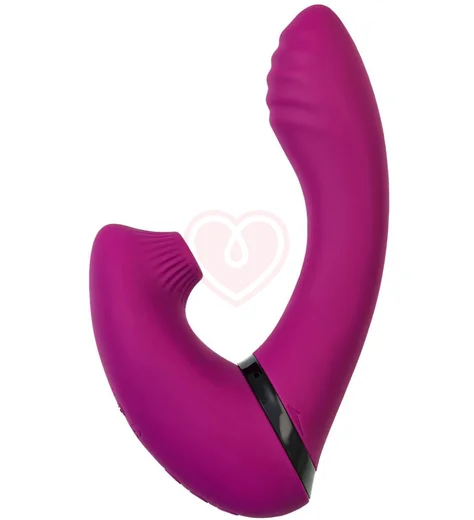 Поворотный вибратор с вакуумно-волновой стимуляцией Jos Spinser фиолетовый фото 1