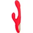 Вибратор-кролик с подвижным язычком Jos Patti красный фото 1