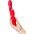 Вибратор-кролик с подвижным язычком Jos Patti красный фото 5