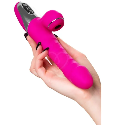 Вибратор-кролик с вакуумно-волновой стимуляцией Jos To-Frolly розовый фото 7