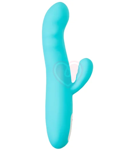 Вибратор-кролик Jos Merry-Swi с ротацией на 360° голубой фото 1