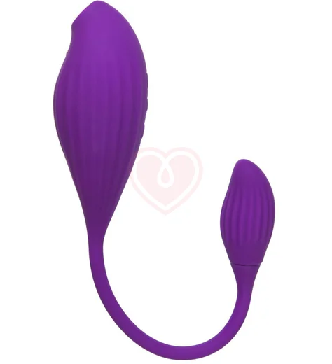 Вакуумный стимулятор клитора с виброяйцом Jos Ginny фиолетовый фото 3