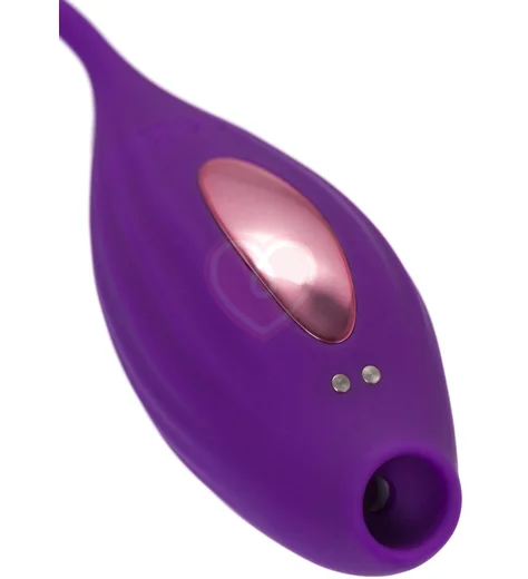 Вакуумный стимулятор клитора с виброяйцом Jos Ginny фиолетовый фото 7