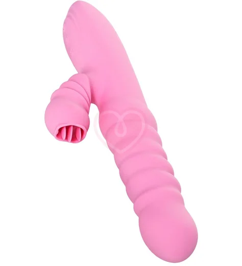 Вибратор-кролик с нагревом и функцией поступательного движения Jos Lixy розовый фото 5