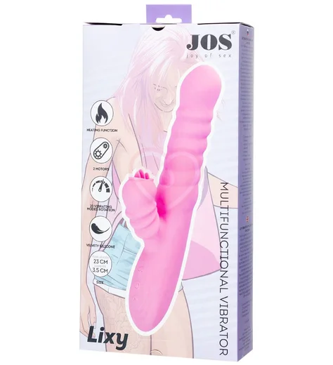 Вибратор-кролик с нагревом и функцией поступательного движения Jos Lixy розовый фото 11