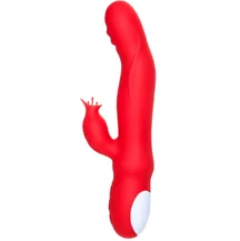 Вибратор-кролик с нагревом и двигающейся головкой Jos Redli красный