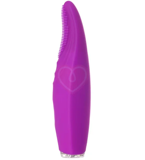 Клиторальный стимулятор с вибрацией язычком и ресничками Jos Alicia фиолетовый фото 1