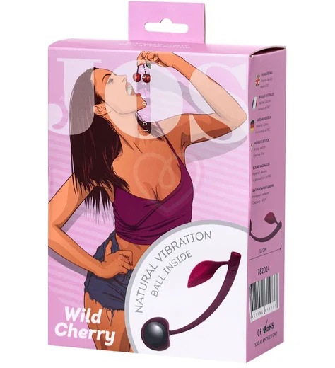 Вагинальный шарик в форме вишенки Jos Wild Cherry бордовый фото 4