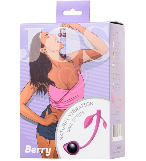 Вагинальный шарик в форме ягодки Jos Berry розовый фото 6