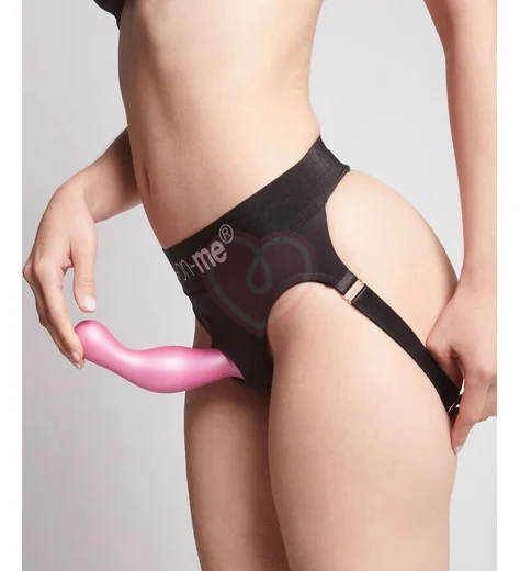 Изогнутый фаллоимитатор Strap-On-Me Dildo Plug Curvy размер M 14 см розовый фото 2