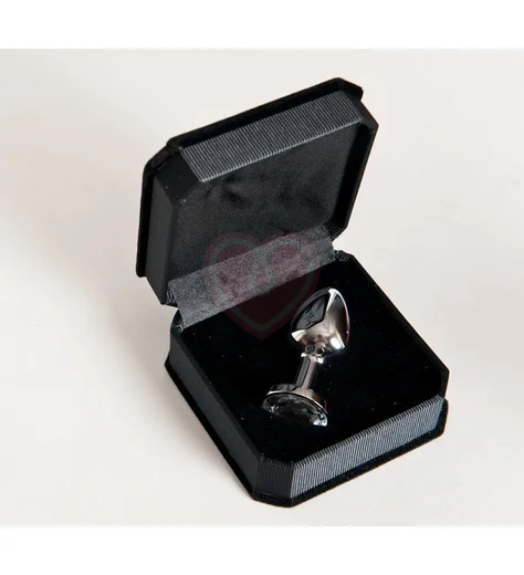 Подарочная малая анальная пробка Jewelry Butt Plug Silver Diamond серебряная с алмазом фото 2