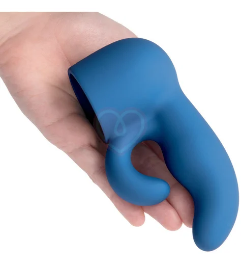 Утяжелённая насадка с двумя кончиками для массажёра Le Wand Petite Dual синяя фото 3