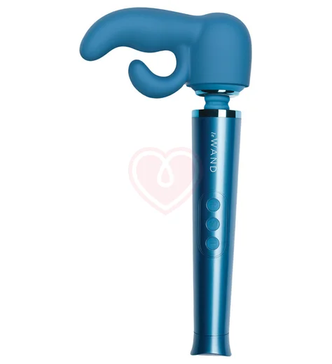 Утяжелённая насадка с двумя кончиками для массажёра Le Wand Petite Dual синяя фото 4