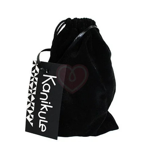 Силиконовая анальная пробка средняя чёрная с голубым кристаллом фото 4