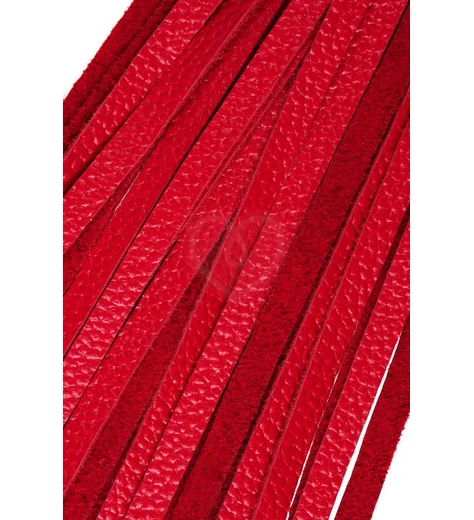 Плеть из натуральной кожи Pecado BDSM 50 см красная фото 5