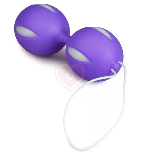 Вагинальные шарики для тренировок Кегеля Wiggle Duo Kegel Ball фиолетовые фото 2