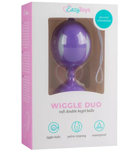 Вагинальные шарики для тренировок Кегеля Wiggle Duo Kegel Ball фиолетовые фото 3