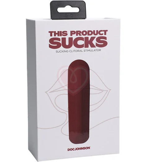 Компактный вакуумный стимулятор This Product Sucks красный фото 6