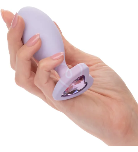 Набор из 2 анальных пробок с кристаллом First Time Crystal Booty Duo фиолетовый фото 6