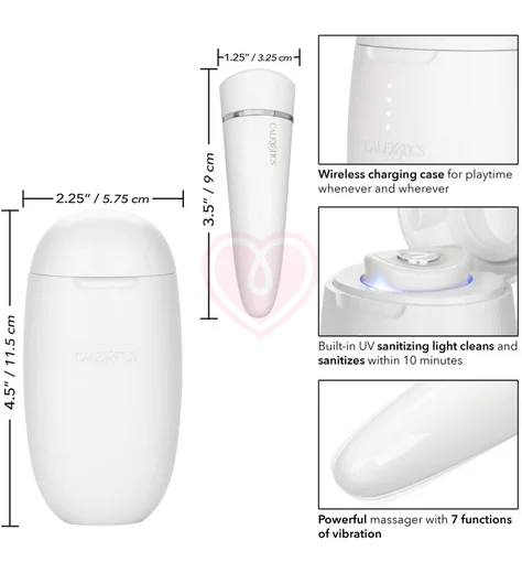 Самодизенфицирующаяся вибропуля с зарядным футляром MyPod белая фото 6