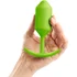 Утяжелённая анальная пробка для ношения b-Vibe Snug Plug 3 средняя лайм фото 2