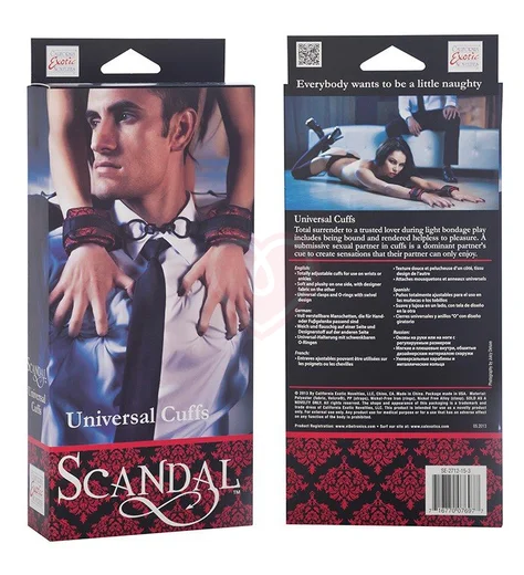 Наручники атласные с цепью Scandal Universal Cuffs фото 2