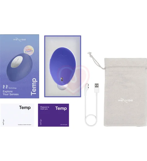 Вибратор для клитора We-Vibe Temp с функциями нагрева и охлаждения голубой фото 19