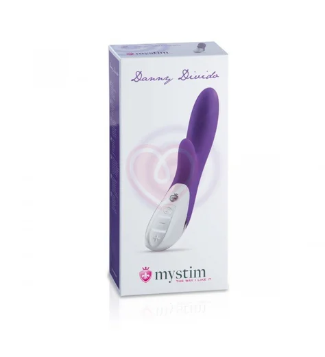Вибратор с клиторальным стимулятором Mystim Danny Divido вишнёвый фото 3