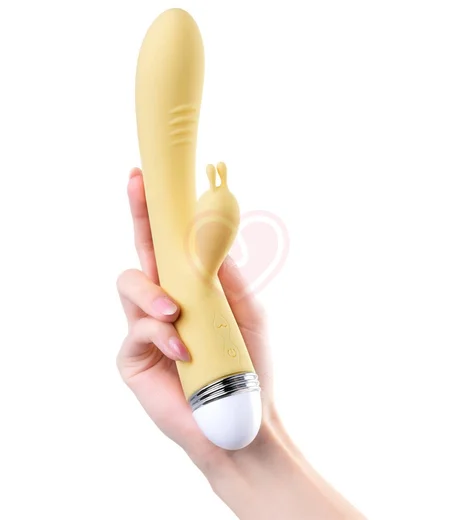 Вибратор с клиторальным стимулятором Flovetta Aster жёлтый фото 4