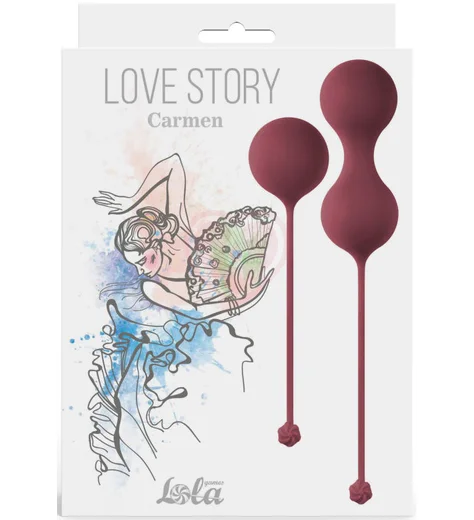 Набор вагинальных шариков Love Story Carmen Wine Red красный фото 2