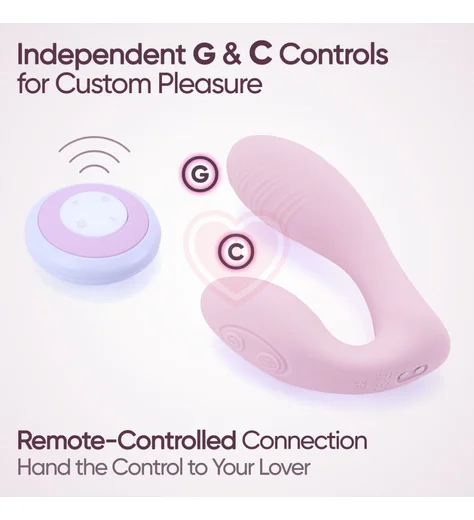 Вибратор с пультом Selove DuoFlex розовый фото 6