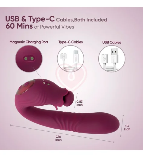 Вибратор со стимуляцией зоны G Selove Campanula фиолетовый фото 8