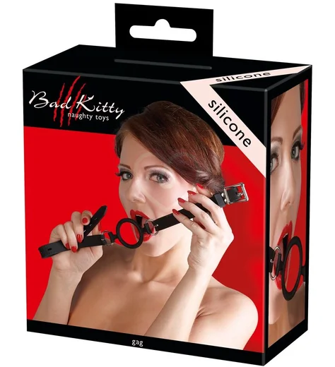 Силиконовый кляп-кольцо Bad Kitty Silicone Ring Gag фото 4