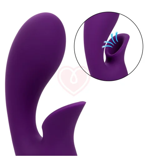 Вибратор с вакуумным стимулятором Huntington Beach Heartbreaker фиолетовый фото 4