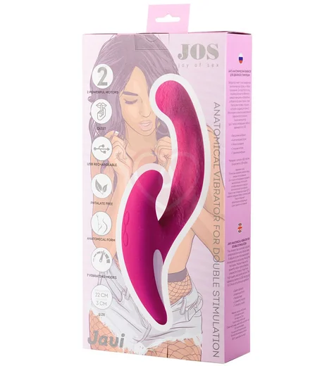 Эргономичный вибратор-кролик со стимуляцией зоны G Jos Javi розовый фото 2