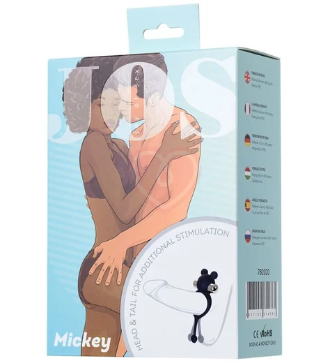 Виброкольцо с хвостиком JOS Mickey синее фото 2