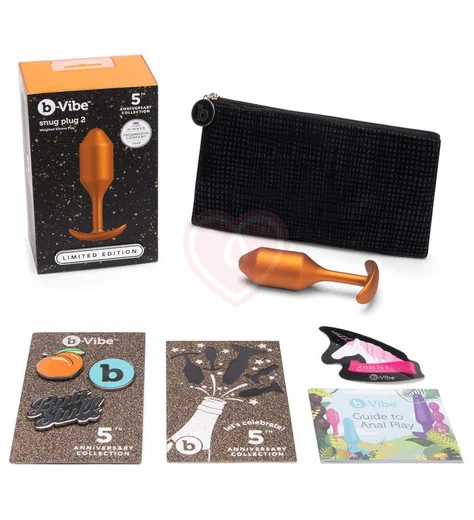 Утяжелённая пробка для ношения b-Vibe Snug Plug 2 Limited Edition малая фото 2